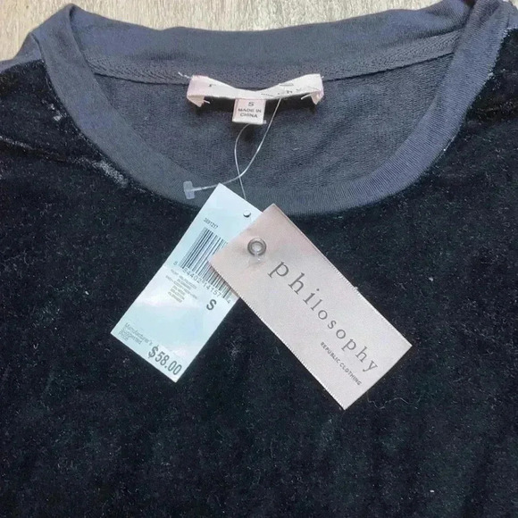 NWT Philosophy velvet shirt, size Small - Picture 2 of 5
